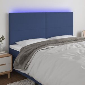 Pood24 LED-voodipeats, sinine, 180x5x118/128 cm, kangas