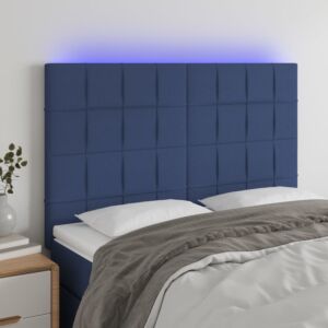 Pood24 LED-voodipeats, sinine, 144x5x118/128 cm, kangas
