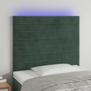 Pood24 LED-voodipeats, tumeroheline, 80x5x118/128 cm, samet