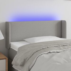 Pood24 LED-voodipeats, helehall, 103x16x78/88 cm, kangas