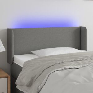 Pood24 LED-voodipeats, tumehall, 103x16x78/88 cm, kangas