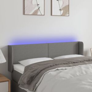 Pood24 LED-voodipeats, tumehall, 147x16x78/88 cm, kangas