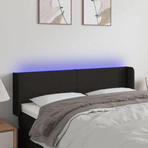 Pood24 LED-voodipeats, must, 147x16x78/88 cm, kangas