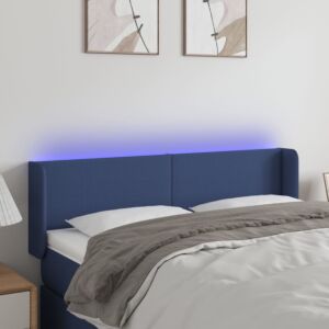 Pood24 LED-voodipeats, sinine, 147x16x78/88 cm, kangas