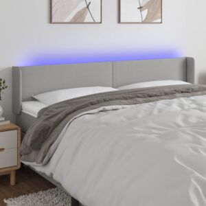 Pood24 LED-voodipeats, helehall, 183x16x78/88 cm, kangas
