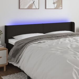 Pood24 LED-voodipeats, must, 183x16x78/88 cm, kangas