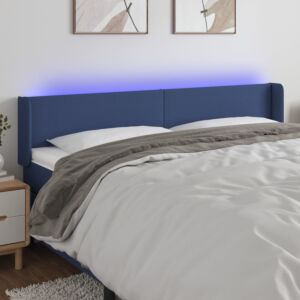 Pood24 LED-voodipeats, sinine, 203x16x78/88 cm, kangas