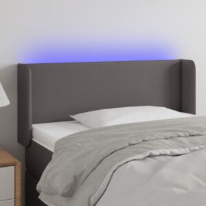 Pood24 LED-voodipeats, hall, 103x16x78/88 cm, kunstnahk