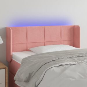 Pood24 LED-voodipeats, roosa, 93x16x78/88 cm, samet