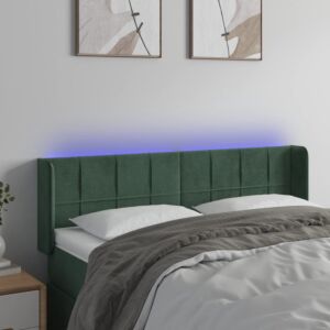 Pood24 LED-voodipeats, tumeroheline, 147x16x78/88 cm, samet