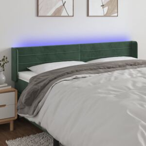 Pood24 LED-voodipeats, tumeroheline, 183x16x78/88 cm, samet