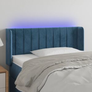 Pood24 LED-voodipeats, tumesinine, 103x16x78/88 cm, samet