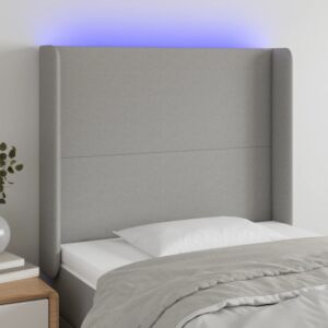 Pood24 LED-voodipeats, helehall, 103x16x118/128 cm, kangas