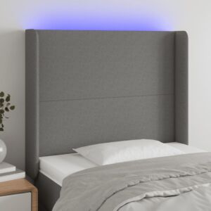 Pood24 LED-voodipeats, must, 103x16x118/128 cm, kangas