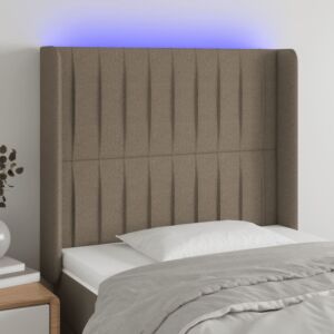 Pood24 LED-voodipeats, pruunikashall, 83x16x118/128 cm, kangas