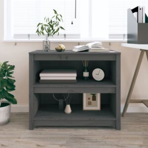 Книжный шкаф Pood24, серый, 80 x 35 x 68 см, сосна