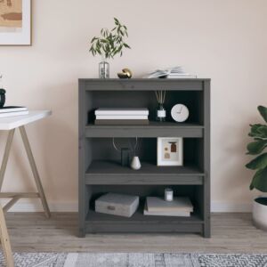 Книжный шкаф Pood24, серый, 80 x 35 x 97 см, сосна