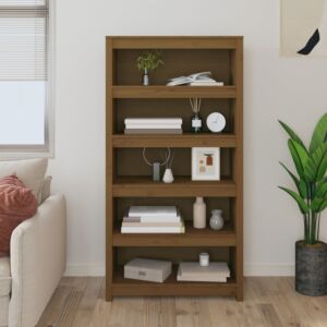 Стеллаж Pood24, медовый цвет, 80x35x154 см, массив сосны