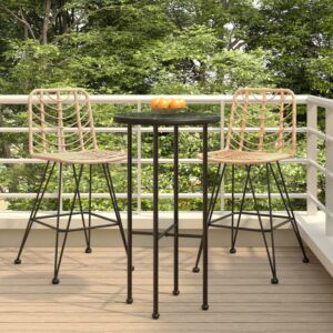 Pood24 baaritoolid 2 tk, 45 x 56 x 103,5 cm, PE-rotang ja teras