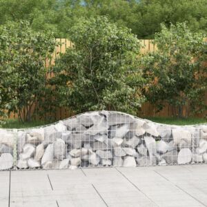 Pood24 kaarekujulised gabioonkorvid 10 tk, 200x30x40/60 cm, raud
