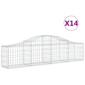 Pood24 kaarekujulised gabioonkorvid 14 tk, 200x30x40/60 cm, raud