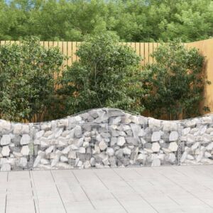 Pood24 kaarekujulised gabioonkorvid 9 tk, 200x30x60/80 cm, raud