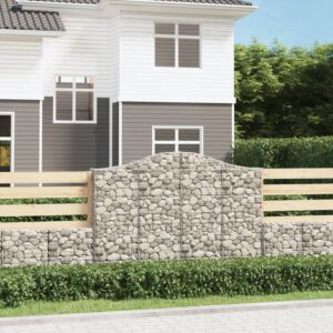 Pood24 kaarekujulised gabioonkorvid 6 tk, 200x30x140/160 cm, raud