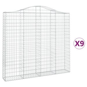 Pood24 kaarekujulised gabioonkorvid 9 tk, 200x30x180/200 cm, raud