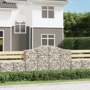 Pood24 kaarekujulised gabioonkorvid 4 tk, 200x50x120/140 cm, raud