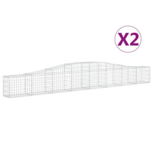 Pood24 kaarekujulised gabioonkorvid 2 tk, 400x30x40/60 cm, raud
