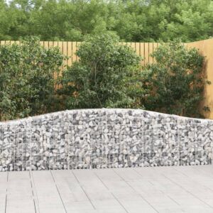 Pood24 kaarekujulised gabioonkorvid 7 tk, 400x30x60/80 cm, raud