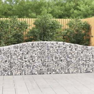 Pood24 kaarekujulised gabioonkorvid 6 tk, 400x30x80/100 cm, raud
