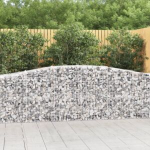 Pood24 kaarekujulised gabioonkorvid 8 tk, 400x50x80/100 cm, raud