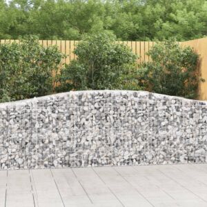 Pood24 kaarekujulised gabioonkorvid 10 tk, 400x50x80/100 cm, raud