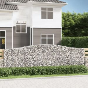 Pood24 kaarekujulised gabioonkorvid 6 tk, 400x50x120/140 cm, raud