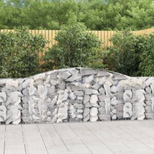Pood24 kaarekujulised gabioonkorvid 9 tk, 400x30x80/100 cm, raud