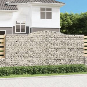Pood24 kaarekujulised gabioonkorvid 3 tk, 400x50x180/200 cm, raud