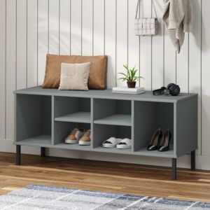 Полка для обуви Pood24 на металлических ножках, серая, 106x35x45 см, OSLO