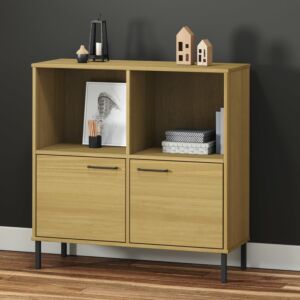 Стеллаж Pood24 на металлических ножках, коричневый, 90x35x90,5 см, "OSLO"