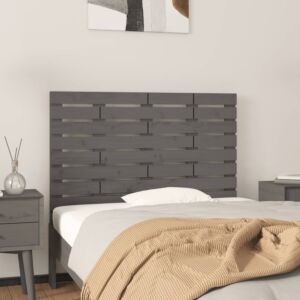 Pood24 seinale kinnitatav voodipeats, hall, 106x3x63 cm, männipuit