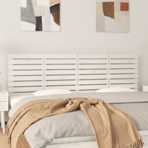 Pood24 seinale kinnitatav voodipeats, valge, 166x3x63 cm, männipuit