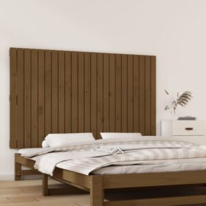 Pood24 seinale kinnitatav voodipeats, meepruun, 147x3x90 cm, männipuit