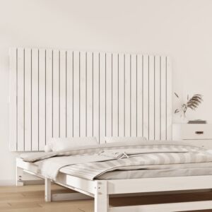 Pood24 seinale kinnitatav voodipeats, valge, 159,5x3x90 cm, männipuit