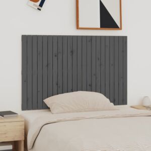 Pood24 seinale kinnitatav voodipeats, hall, 140x3x90 cm, männipuit