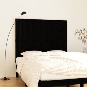 Pood24 seinale kinnitatav voodipeats, must, 140x3x110 cm, männipuit
