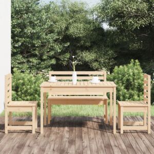Pood24 4-osaline aia söögimööbli komplekt, männipuit
