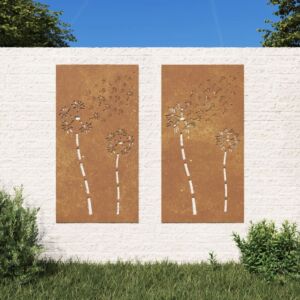 Pood24 aia seinakaunistus, 3 osa, 105x55 cm, Corteni teras lilledisain