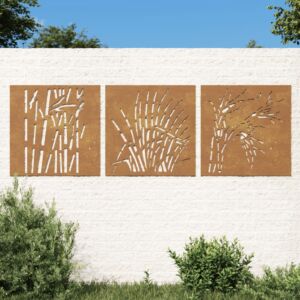 Pood24 aia seinakaunistus, 3 osa, 105x55 cm, Corteni teras murudisain