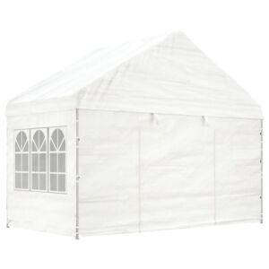 Pood24 katusega varjualune, valge, 4,08 x 2,23 x 3,22 m, polüetüleen