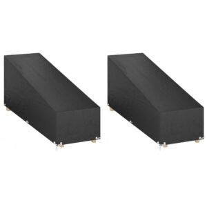 Pood24 päevitustooli katted 2 tk, 12 aasaga, 205x75x40/70 cm, PE